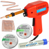 Transformátorová spájkovačka Lutola 100 W + 15 ďalších produktov (TRANSFORMÁTOROVÁ PÁJKOVAČKA 100W PIŠTOVNÁ PASTA HROTY ROSINO SADA)