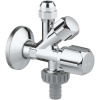 GROHE Universal originálny WAS kombi-rohový ventil, G 1/2 x G 3/8 + G 3/4, chróm, 22035000