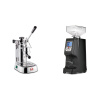 La Pavoni Professional Lusso + Eureka Atom 60, black