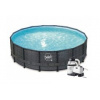 Bazén Swing Elite Frame 4,27 x 1,07 m - tmavý rattan + piesková filtrácia 4m3/hod