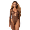 Dámské sexy body Soranna Teddy černozlaté - Obsessive L/XL
