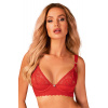 Podprsenka Obsessive Belovya bra Farba: Červená, Veľkosť: XL/2XL