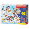 Puzzle Castorland 4v1 (4,5,6,7 dílků) Zvířátka a jejich mláďátka
