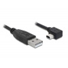 Delock kábel USB 2.0 A-samec gt; USB mini-B 5-pin samec pravoúhly, 0.5 metra (82680)