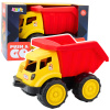 LEAN TOYS Veľký vyklápač pre deti pre vozidlá na stavbu piesku v červenej a žltej farbe