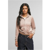 Ladies Short Velvet Track Jacket - duskrose S