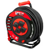 FESTA® INDUSTRY Kabel prodlužovací na bubnu venkovní, 50m, 4 zás., 3x2,5mm, černý, IP44, FESTA INDUSTRY