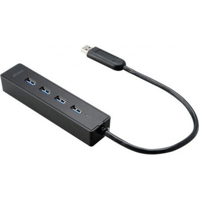 AKASA USB hub Connect 4SX / AK-HB-08BK / 4x USB 3.0 / LED / černý