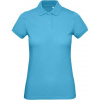 B&C INSPIRE POLO / Dámske piqué polo z bio bavlny - very turquoise L
