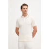 Polo tričko United Colors of Benetton pánske, béžová farba, jednofarebné, 3F9HU302E XXL