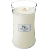 Woodwick oválna váza Linen 609,5g, Vonná sviečka