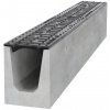 Odvodňovací betónový žľab BIELBET B125 s liatinovou mrežou 1000 x 130 x 160 mm