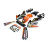 STOMP Pitbike plasty čierne CRF50 s polepmi rockstar/oranžové, Stomp, DemonX, WPB