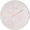Designové nástěnné hodiny 3096wi Nextime Wood Wood Medium 35cm