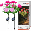 Solárna lampa do zeme SuperLED viacfarebná 70 cm 2 ks