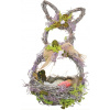 Košík prútený s levanduľou, tvar zajac 29 cm