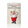 Dekoračná palmová sviečka - Ja som majster varenia.. - Valec - 13cm / 7,5cm - 480g