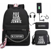 Blackpink Lisa Rose School Backpack USB set (BLACKPINK LISA ROSE USB SÚPRAVA ŠKOLSKÉHO BATOHU)