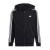 Sweatshirt adidas 3 Stripes FL Full-Zip Hoody Jr. HR6331 (118562) Black 152 cm