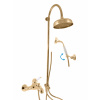 Vodovodná batéria vaňová s hlavovou a ručnou sprchou LABE zlato