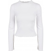 Urban Classics Dámske tričko Ladies Rib Turtelneck Longsleeve Farba: White, Veľkosť: XXL