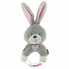 Detská plyšová hrkálka Baby Mix králik ružový