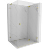 Mexen Lunar-F L, sprchový kút pravý 90 x 80 cm, 8mm číre sklo, zlatý profil, 836L-090-080-50-00-P