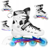Kolieskové Korčule 4v1 Rekreačné kolieskové korčule Korčule Na Ľad Nastaviteľné LED kolieskové korčule 35-38 NILS