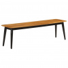 vidaXL Lavička 160x40x45 cm mangový masív a železo - Hnedá - 191020-124874