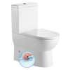 Aqualine JALTA RIMLESS WC kombi misa s nádržkou vrátane splachovacej súpravy, spodný/zadný