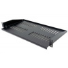 XtendLan Police 280mm, univerzal, 1U, 25kg nosnost, černá, předsunutá