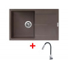 Sinks ULTIMA 790 Marone + ELASTA S nerez/čierná