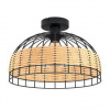 LED stropné svietidlo Eglo Anwick (43398) čierne/drevené