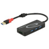 Delock 62899 USB 3.1 Gen 1 húb čierna; 62899