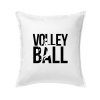 Volleyball nápis - Vankúš 50x50 - 50x50 - Vrátane výplne ( Biela )