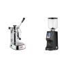 La Pavoni Professional Lusso + Eureka Atom Specialty 75, black