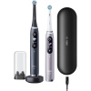 Oral-B iO 80363731 elektrická zubná kefka Dospelý Rotujúco-oscilačná zubná kefka Čierna, Strieborná (iO Series 9 Duo Black Onyx/Rose Quartz)