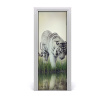 Samolepiace fototapety na dvere biely tiger 75x205