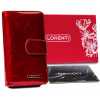 Peňaženka - Lorenti Peňaženka Prírodná koža Červená 76116-LPC-0978 Produkt červenej ženy (Lorenti dámska peňaženka maľovaná prírodná koža)