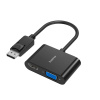 HAMA Video adaptér, 2v1, DisplayPort zástrčka - VGA & HDMI™ zásuvka, Ultra-HD 4K - 00200334