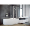 BESCO Vaňová zástena AMBITION 3 Farba rámu - Chróm/Leštený hliník (ALU), Rozmer A - 123.5 cm, Smer zatvárania - Univerzálna Ľavé / Pravé, Výplň - Číre bezpečnostné sklo - 4 mm BCAMB3CC