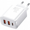 BASEUS VÝKONNÁ NABÍJAČKA SIEŤOVÁ NAPÁJACIA KOCKA TELEFÓNU USB-C USB-A QC 30W