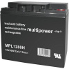 multipower MPL1280H 149750 olovený akumulátor 12 V 20 Ah olovený so skleneným rúnom (š x v x h) 181 x 167 x 76 mm skrutkované M5 bezúdržbová, nebadateľné; 149750