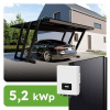 Ecoprodukt Solárny prístrešok pre 1 vozidlo 5,2kWp carport RC2 On-grid na kľúč