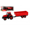 Teddies Traktor Zetor s vlečkou plast 36cm na zotrvačník na bat. so svetlom so zvukom v krabici 39x13x13cm