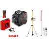 SOLA - Plano 3D Green + přijímač + rozpěrná tyč se stativem + lať