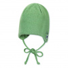 STERNTALER Čiapka na zaväzovanie vlnená podšitá MERINO green uni 37 cm -2-3 m