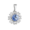 Evolution Group Prívesok bižutéria so Swarovski krištáľmi modrý kvietok 54032.3 light sapphire