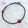 Dámský náramek ELISEN SHAMBALLA ČERNÝ/ČERVENÝ Velikost: M: 18 - 19 cm