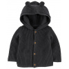 CARTERS CARTER'S Sveter s kapucňou a uškami Charcoal chlapec LBB 9m, veľ. 74